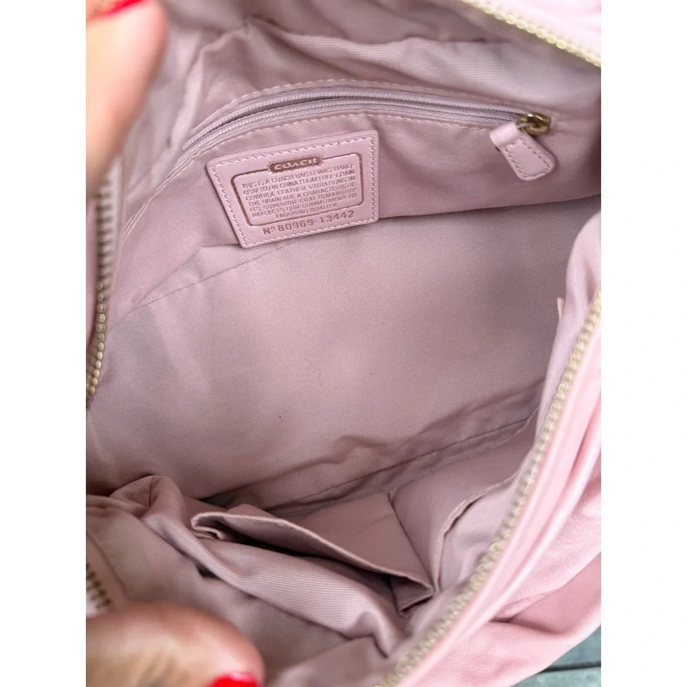 Coach Y2K Parker Pink Leather Shoulder Handbag Purse 13442